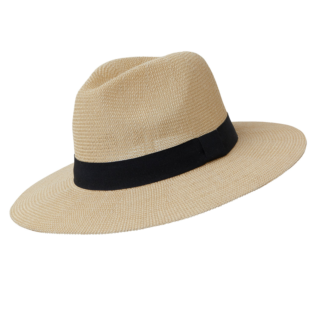 Panama Hat - Natural Paper with Black Band