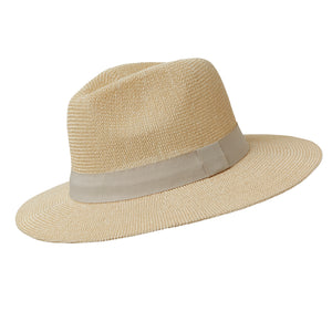 Panama Hat - Natural Paper with Dove Band