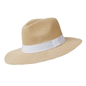 Panama Hat - Natural Paper with White Band