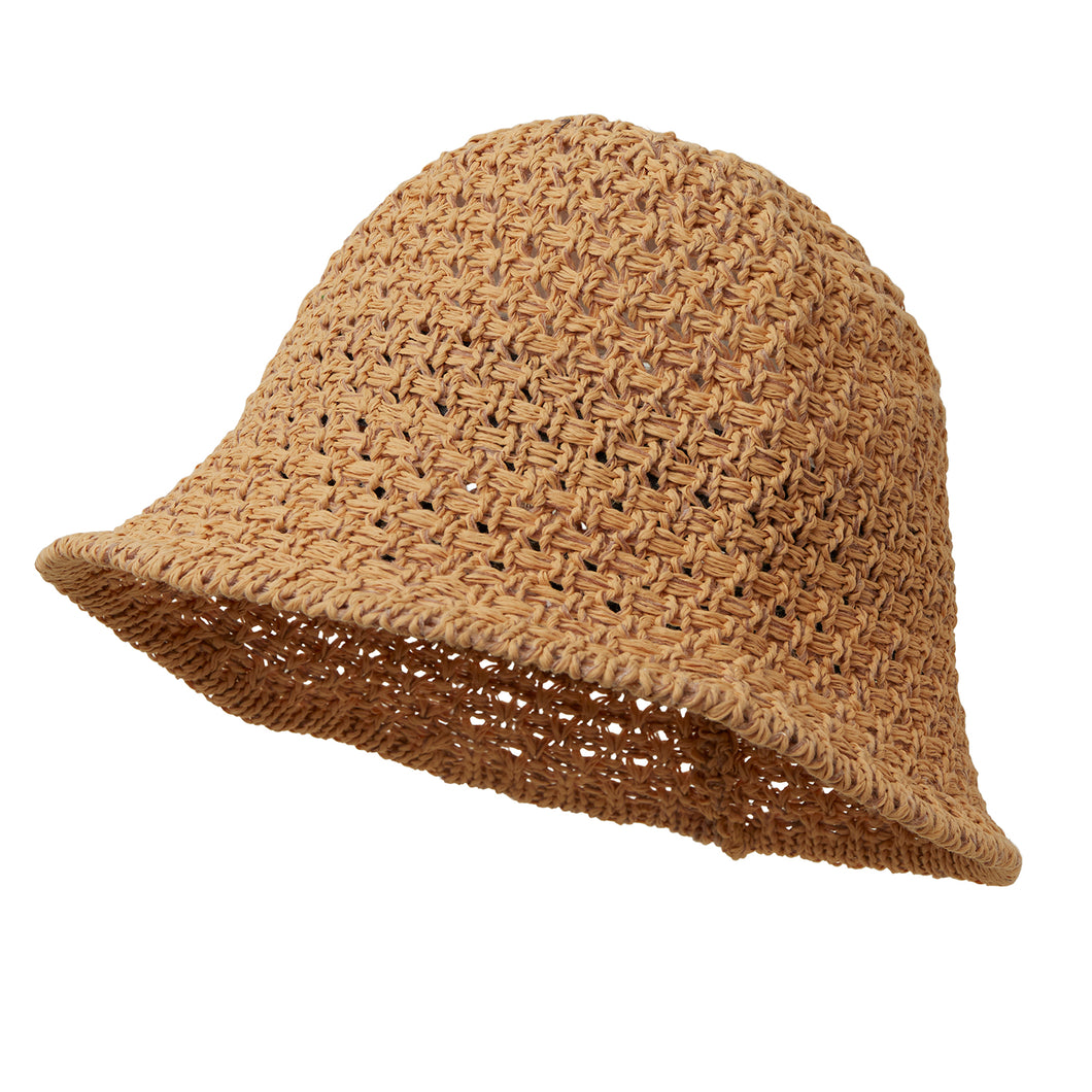 Crochet Paper Bucket Hat - Natural