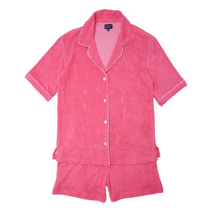 Pink Towelling Short Suit