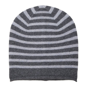 Breton Cashmere Beanie - Grey/Grey