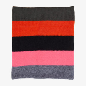 Colour Block Cashmere Snood - Pink