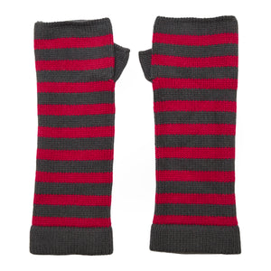 Breton Cashmere Wrist Warmers - Dark Pink/Mole