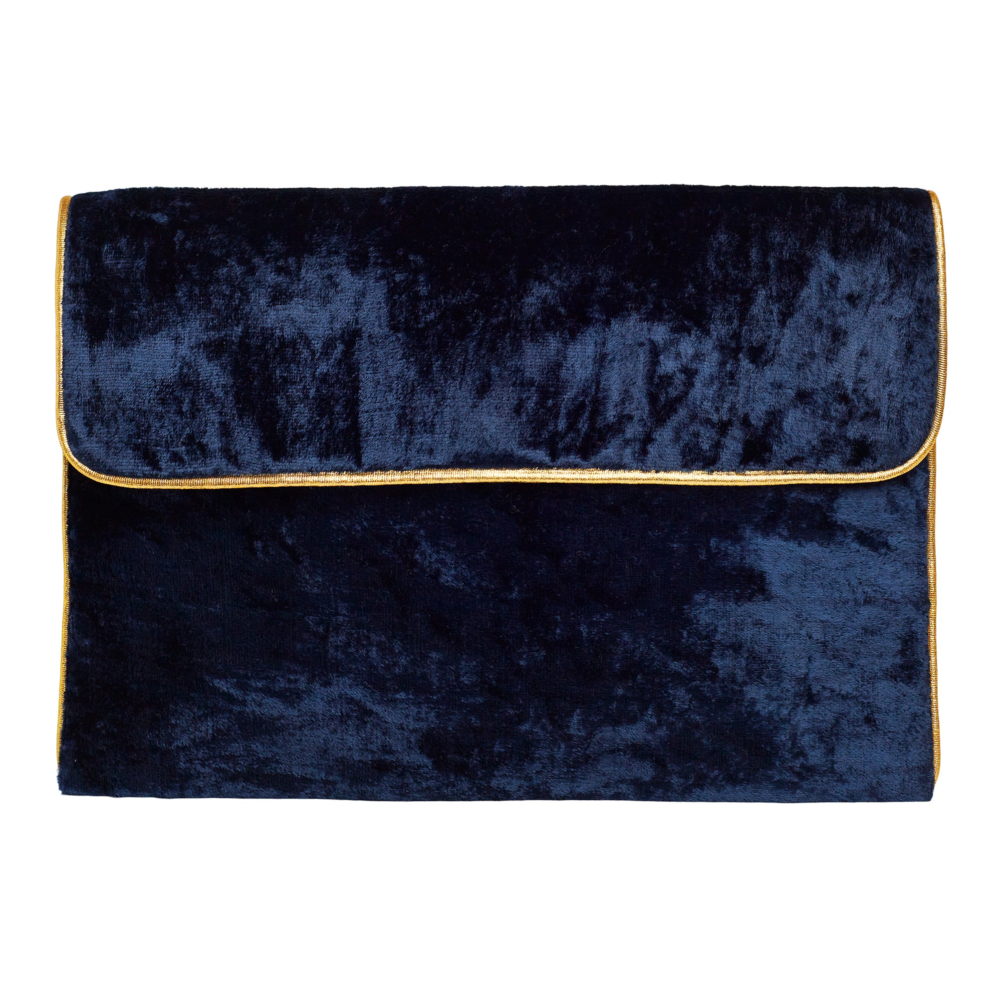 Velvet Clutch Bag Navy Somerville Scarves