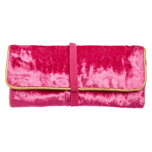 Velvet Jewellery Bag - Pink