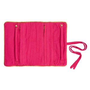 Velvet Jewellery Bag - Pink