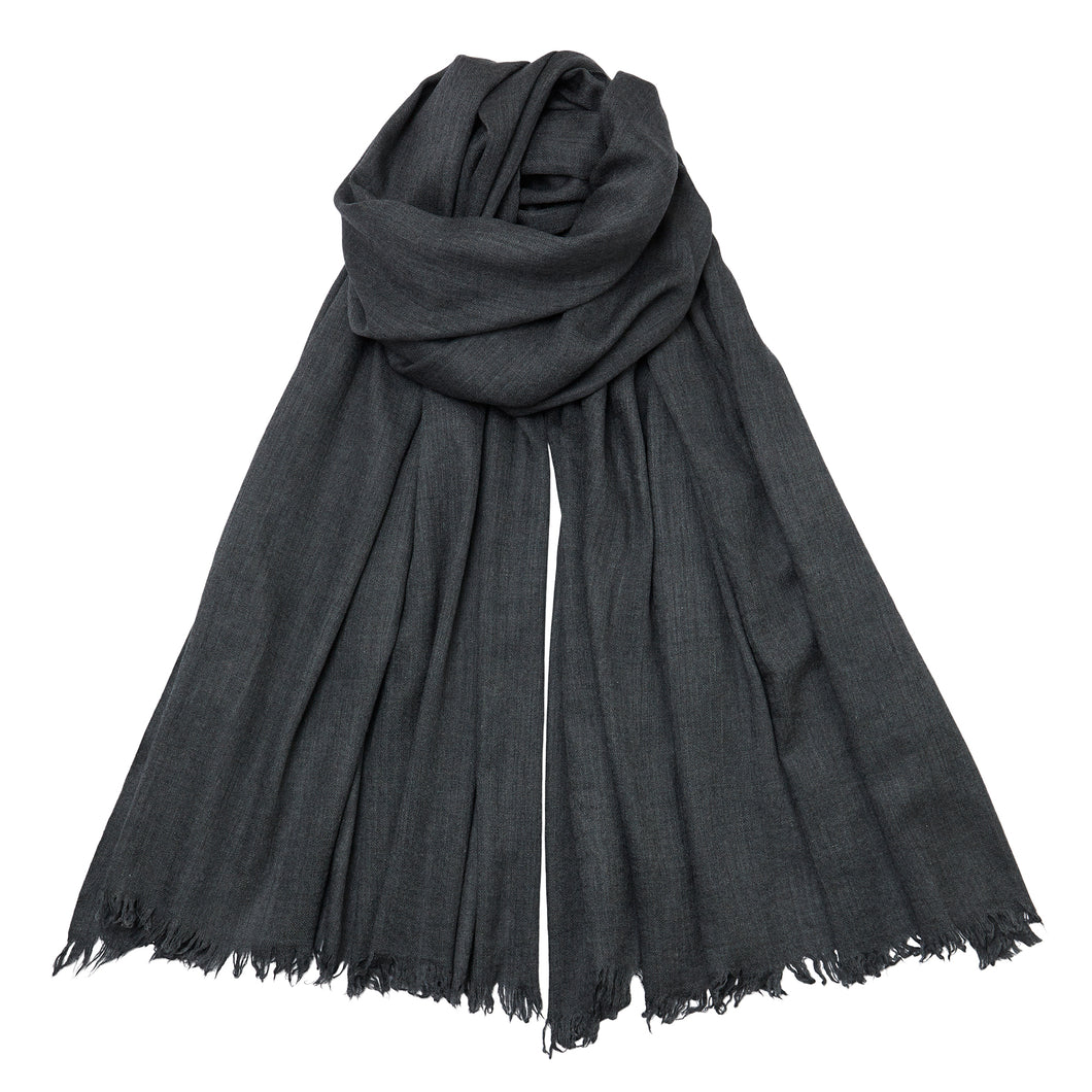 Melange Plain  -Grey Pashmina