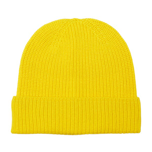 Ribbed Beanie - Yellow