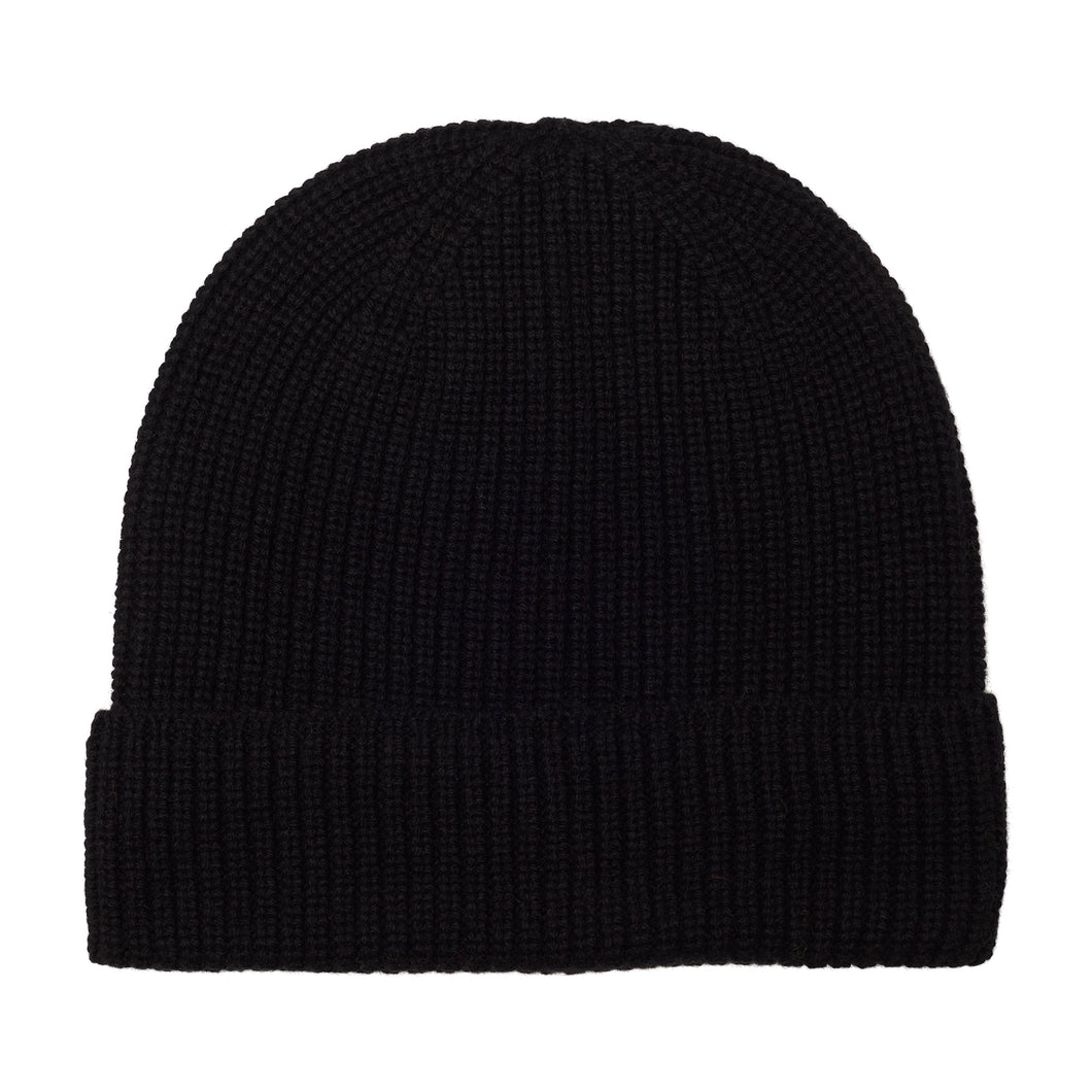 Ribbed Beanie - Black