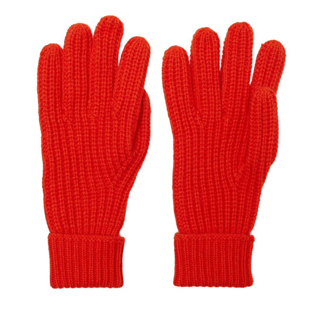 Ribbed Gloves - Orange