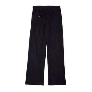 Black Towelling Bottoms