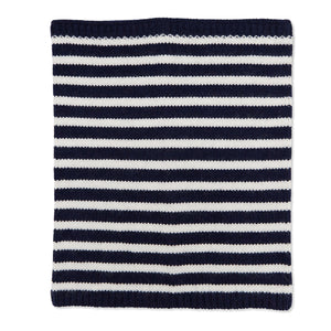 Breton Cashmere Snood - Navy/White
