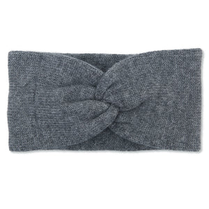 Cashmere Plain Knit Headbands - Grey