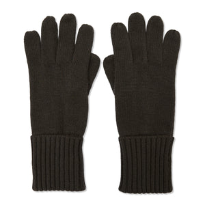 Cashmere Plain Knit Gloves - Mole